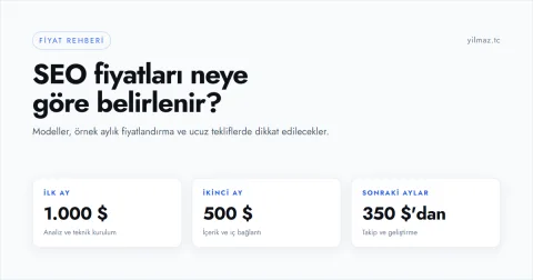 SEO Fiyatları 2026: Aylık Ücretler Neye Göre Belirlenir?